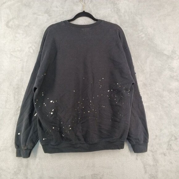 Gildan Sweatshirt Men Size XL Athleisure Crew neck Pullover Black and White - Picture 8 of 14